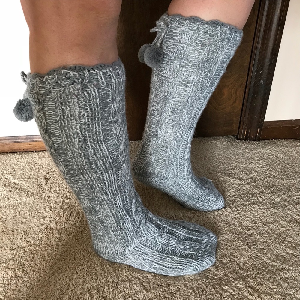 Juicy Couture Knee-high Cable Knit Slippers
